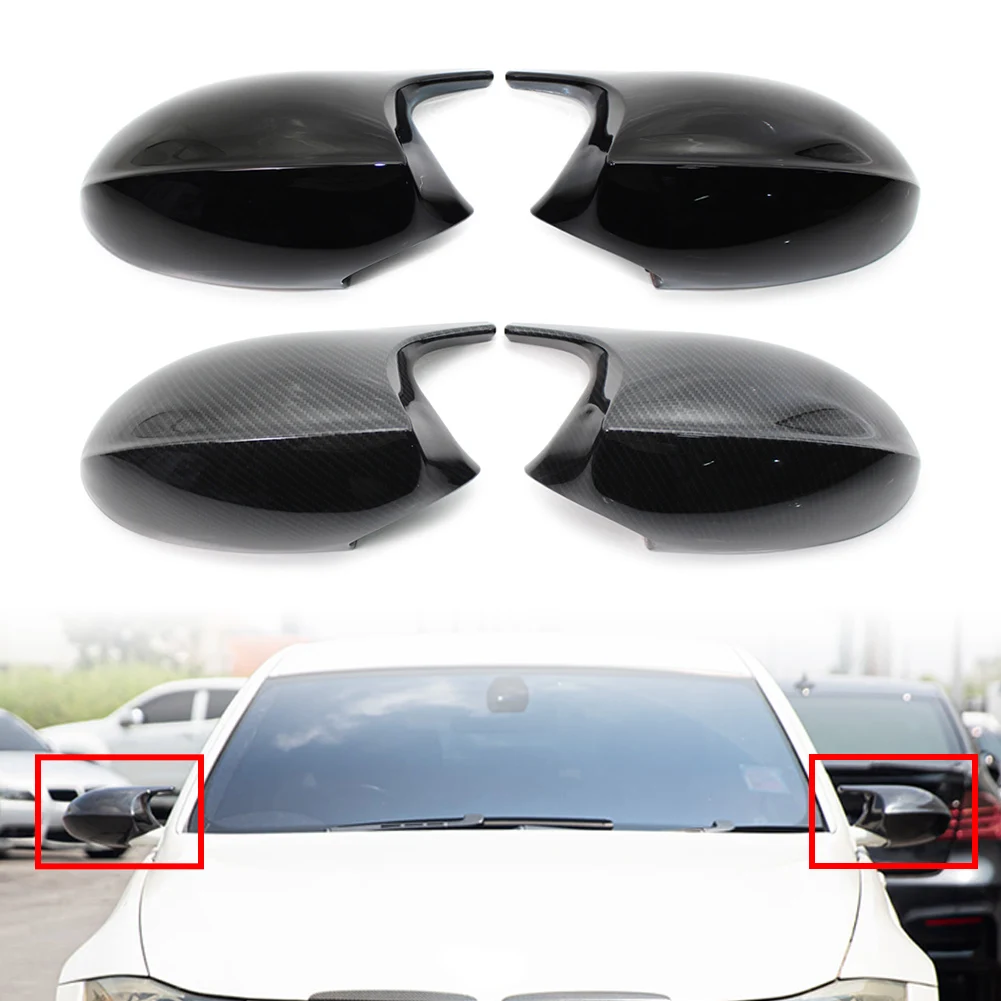 1Pair ABS Car Rearview Side Mirrors Cap Cover Trim For BMW 3Series E90 E91 328i 328xi 335xi 2005-2008 & E92 E93 E81 E82 E87