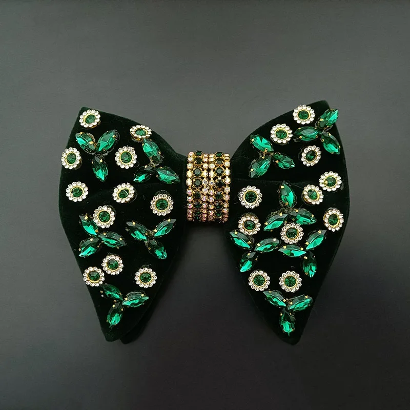 Bow Tie for Men\'s Vintage Luxury Original Design Handmade Jewelry Gifts High-end Rhinestones Collar Flower Men Wedding Bow-tie