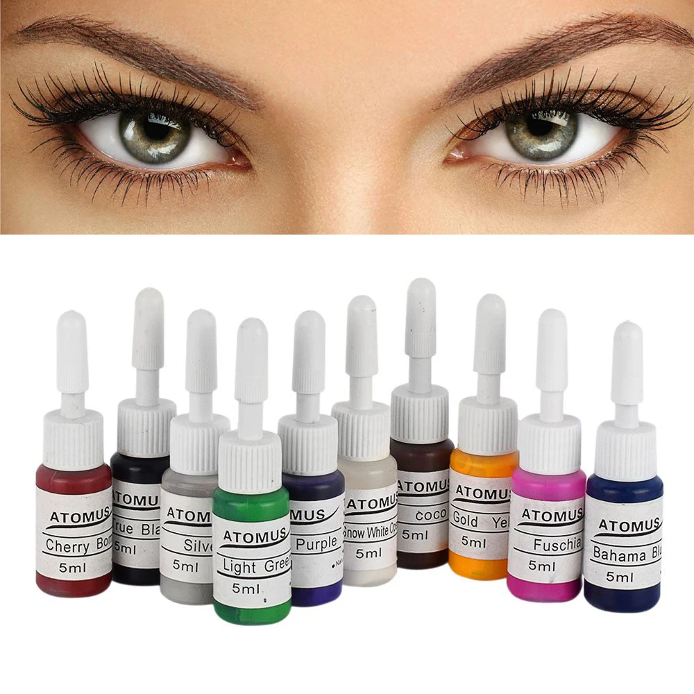 

New 5ml Color mixing Tattoo Ink Semi Permanent Natural Plant Pigment Makeup Professional Tattoos Ink Pigment For Body Art Paint