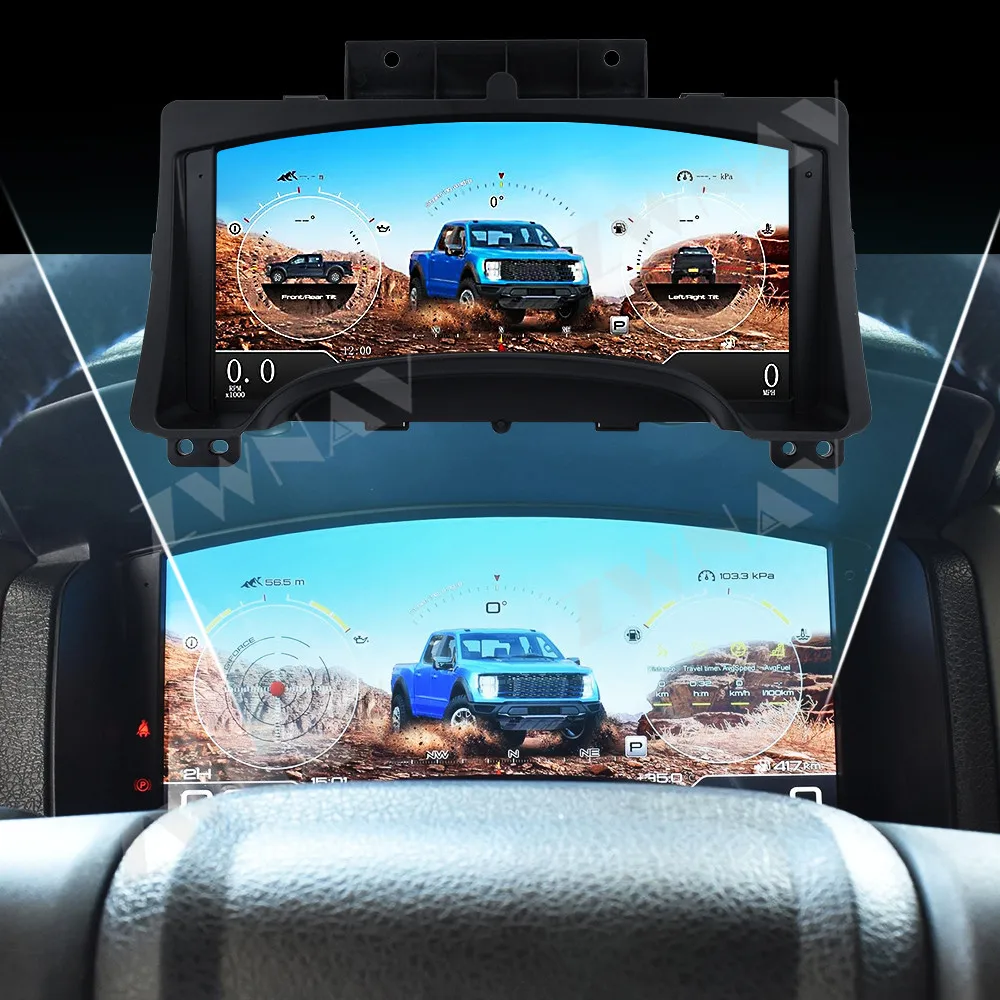 Car LCD Stereo Digital Cluster For Ford Raptor F150 2009-2012 Original Virtual Speedometers Cockpit Linux Dashboard-