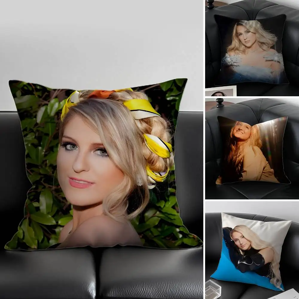 M-Meghan T-TrainorS Kissenbezug, Anti-Staubmite, unsichtbarer Reißverschluss, Schlafsofa