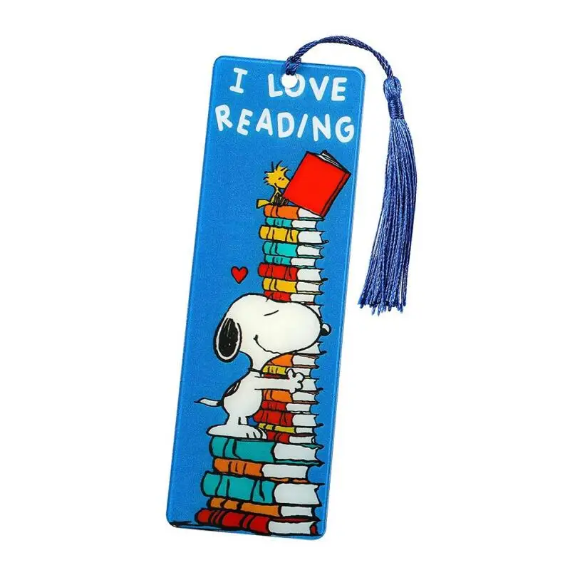 علامات مرجعية سنوبي للصفحة المتينة للقراء والمعلمين ملصق أكريليك مع ملحقات قراءة شرابة أدوات مكتبية للدراسة