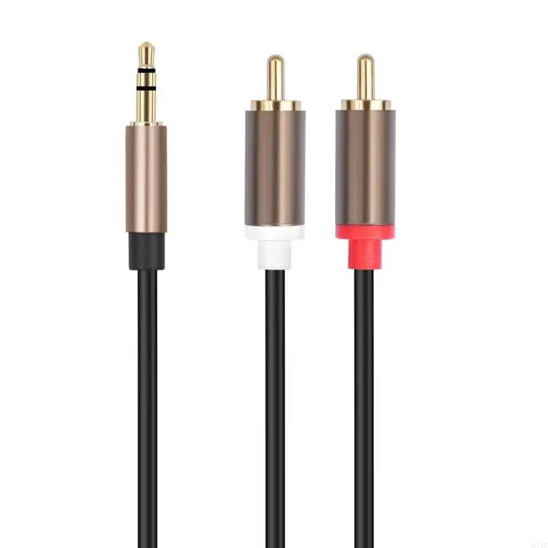 H7JF 3.5mm to RCAA Cable with 3.5mm to 2RCA Plugs for Superior Music Experience