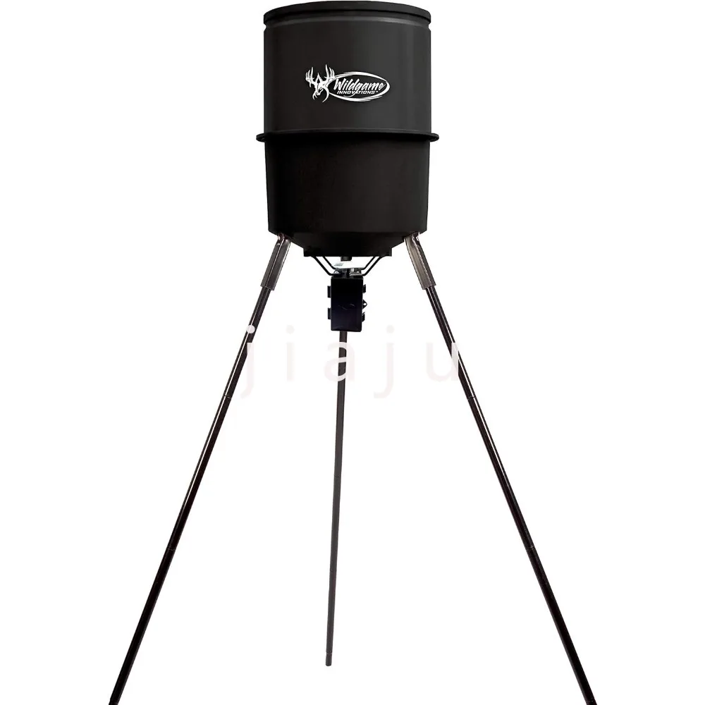 Quick-Set 225 lb Game Feeder with Digital Timer | Durable Tripod Corn/Pellet Hunting Feeder with 1-4 Available Feed Times