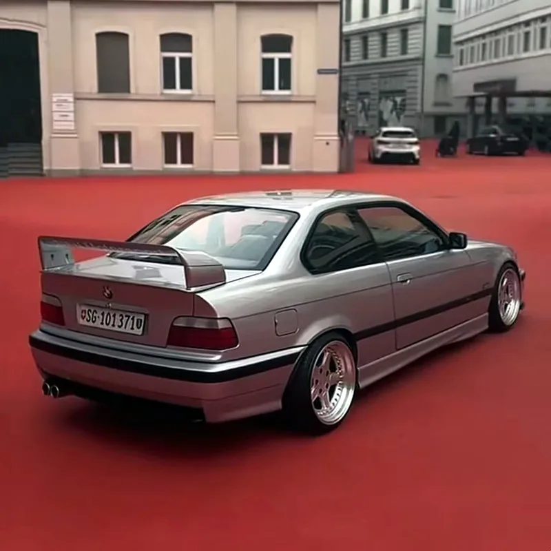 For 1990-2000 BMW 3 Series E36 M3 High Quality ABS Plastic Car Rear Trunk Lid Black Carbon Spoiler Wings Car Tuning Accessories - view 4