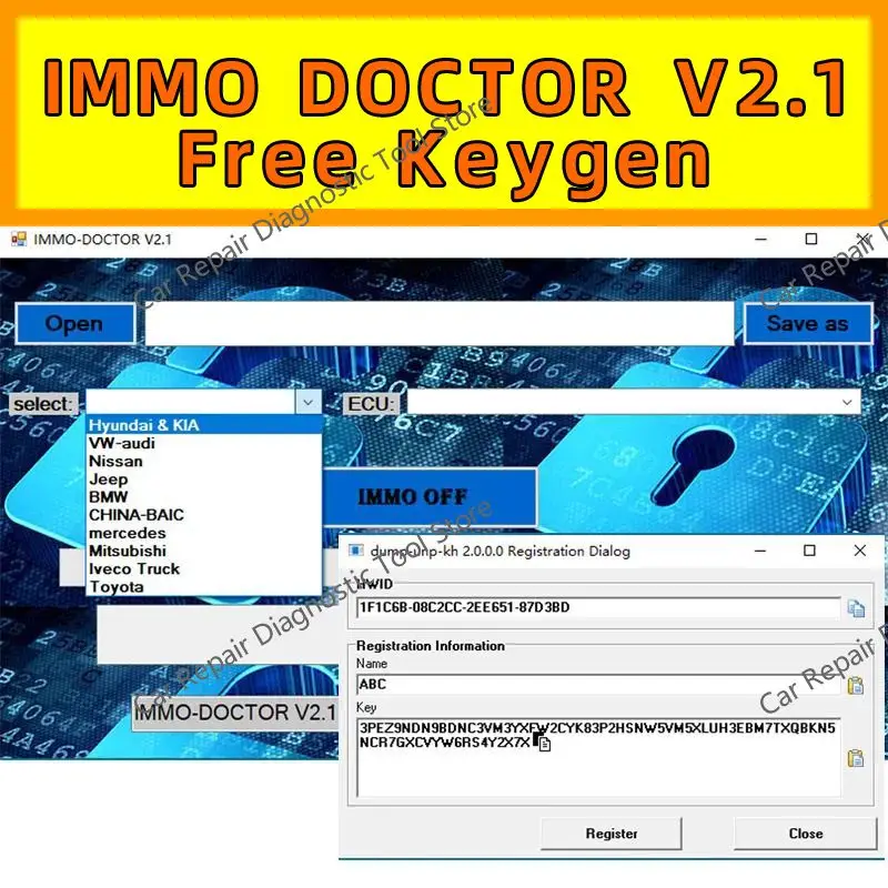 2023 IMMO DOCTOR V2.1 MULTI BRAND With Unlimited KEYGEN IMMO Off Immo Delete Software for sim2k MT38 ME 17.9.2 17.9.8 MED17.9.8