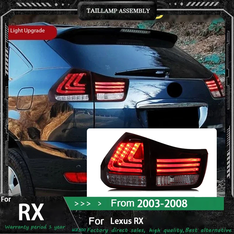 Car Styling for Lexus RX RX300 RX350 RX400 Tail Lights 2004-2008 LED Tail Lamp DRL Signal Brake Reverse auto Accessories