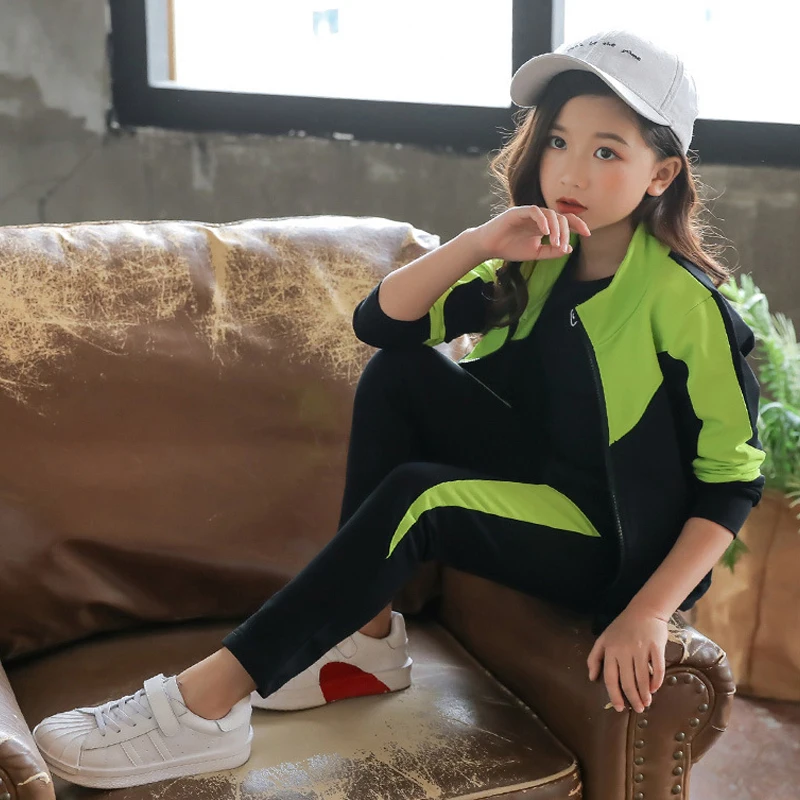 Girls Clothing Set Children 2023 Spring Autumn Sports Suit Long Sleeve Girls Tracksuits for Kids Clothes 4 6 8 10 12 13 Years