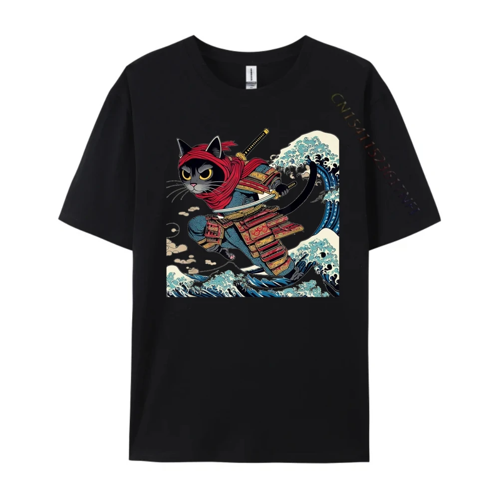Японский художественный кот Шинби ​ ​   Аниме-стиль Bushi Cat Графический Camiseta Уличная одежда Футболка Летние мужские футболки