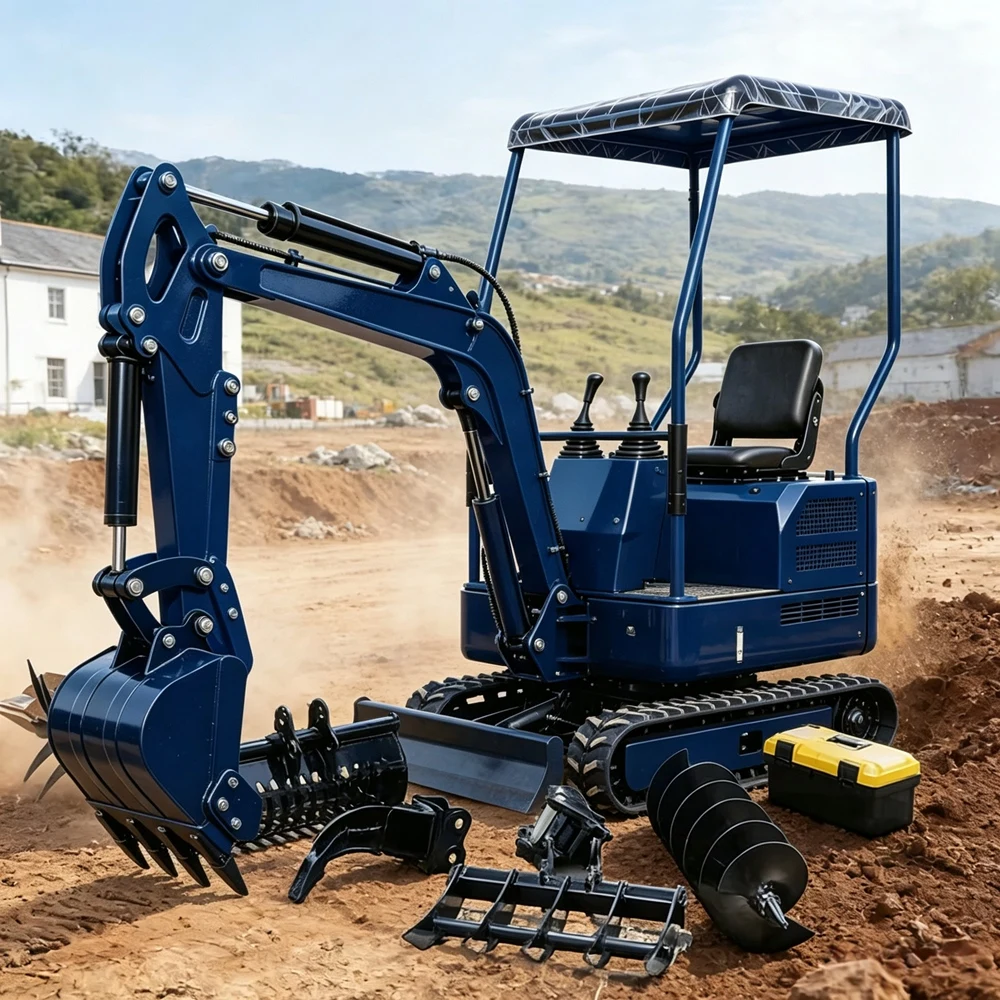 Mini Excavator 2.0Ton With Yanmar Engine And Trencher Attachments For Construction Home Hoflader Escavadeira Digger Fast