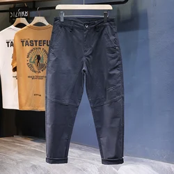 Mens Baggy Pants Harem Navy Blue Loose Fit Stretch Men Casual Pants Patchwork Men's Clothing Trousers Oversized Tapered Man Kpop