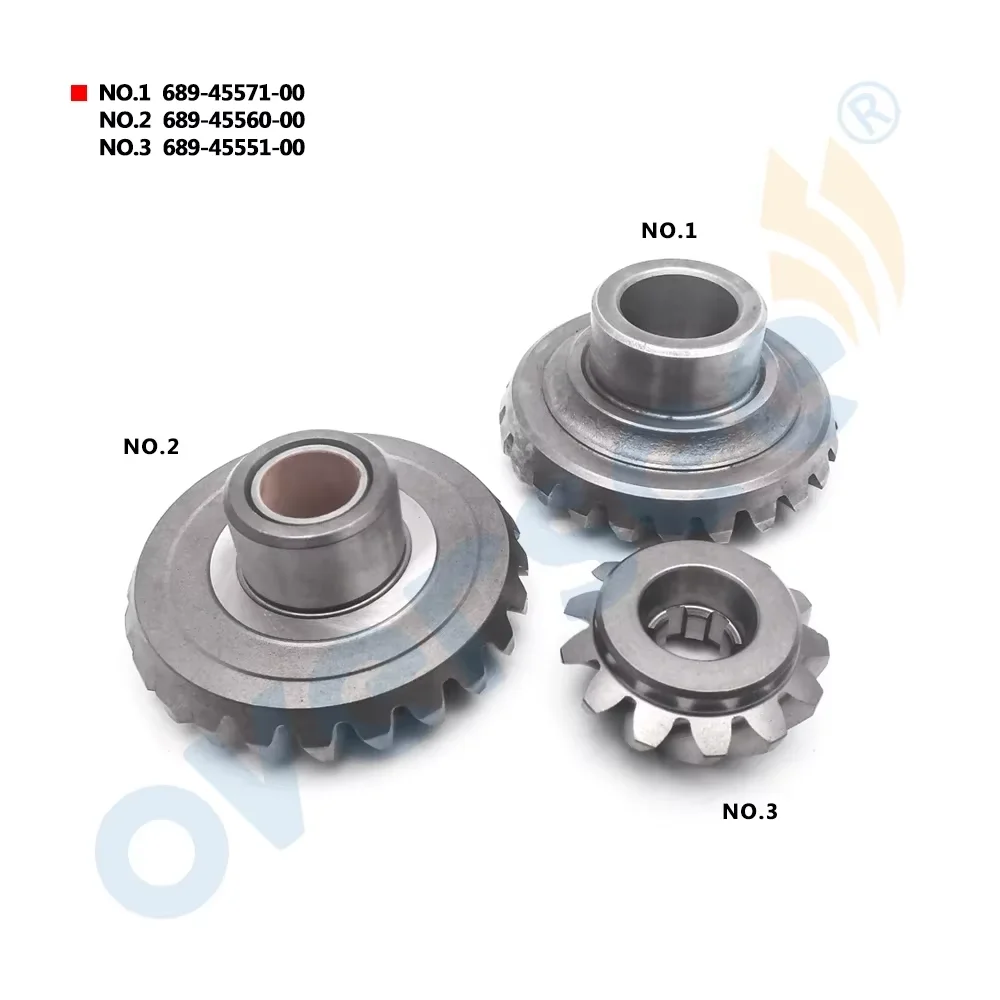 689 GEAR Kit For Yamaha Outboard Motor 2T 25HP 30HP Forward Gear 689-45560 Reverse Gear 689-45571 Pinion 689-45551