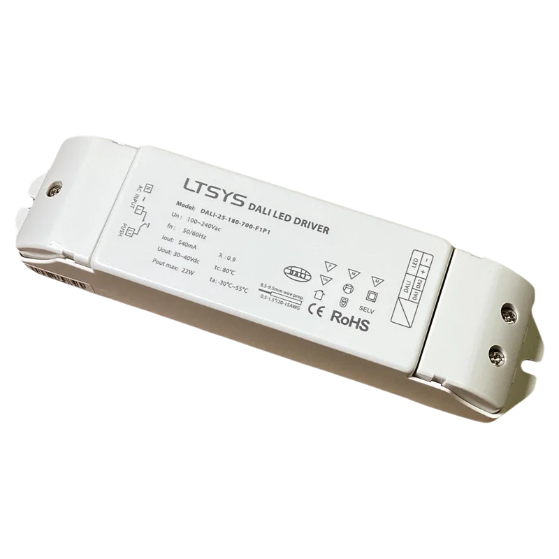 Intelligent CC DALI LED Driver Original T-PWM Dimming 0.1-100% DALI-25-100-700-F1P1 DALI-15-100-400-F1P1 15W 22W