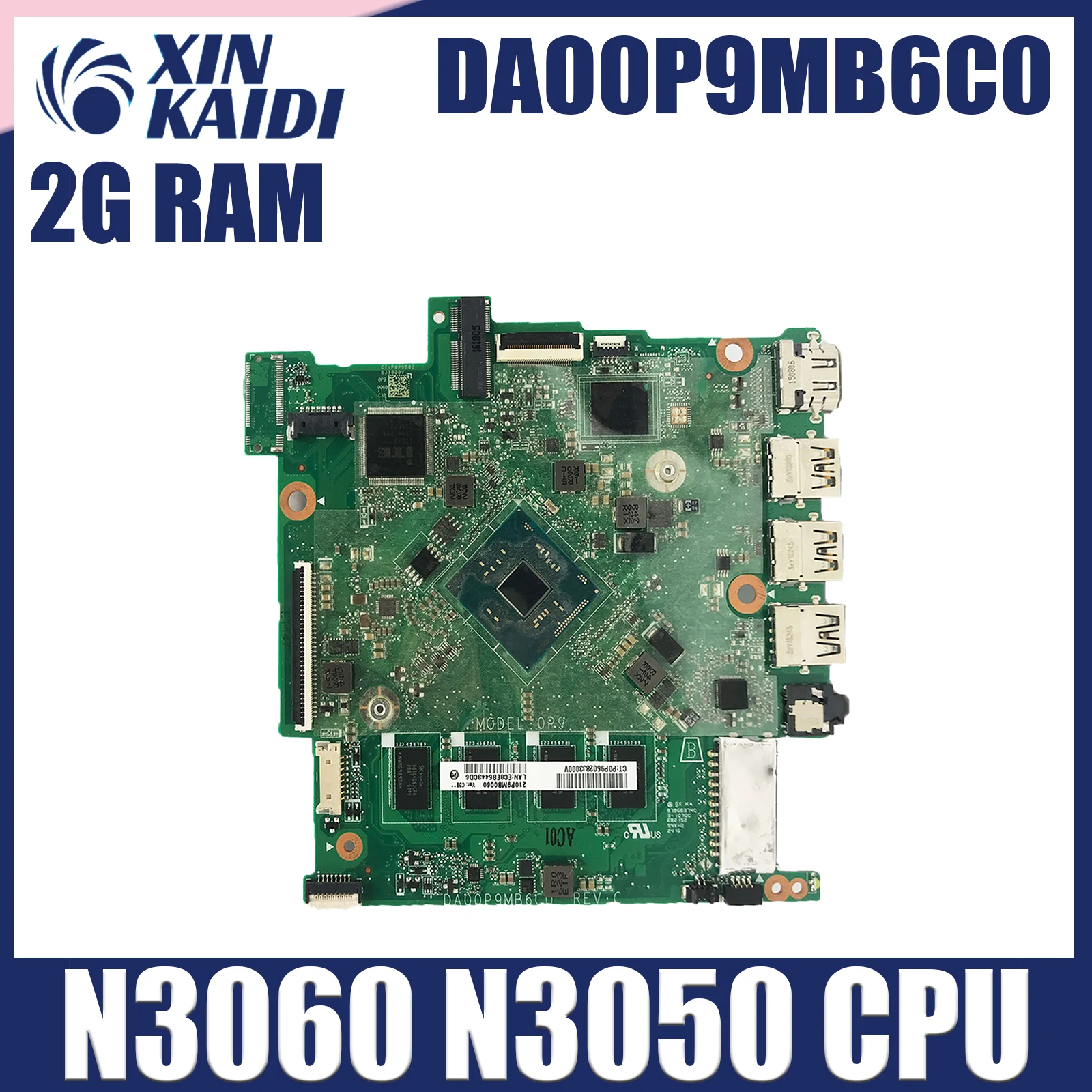 

DA00P9MB6C0 For HP Pavilion 14-BS Laptop Motherboard With N3060 N3050 CPU 2G RAM 100% Tested OK