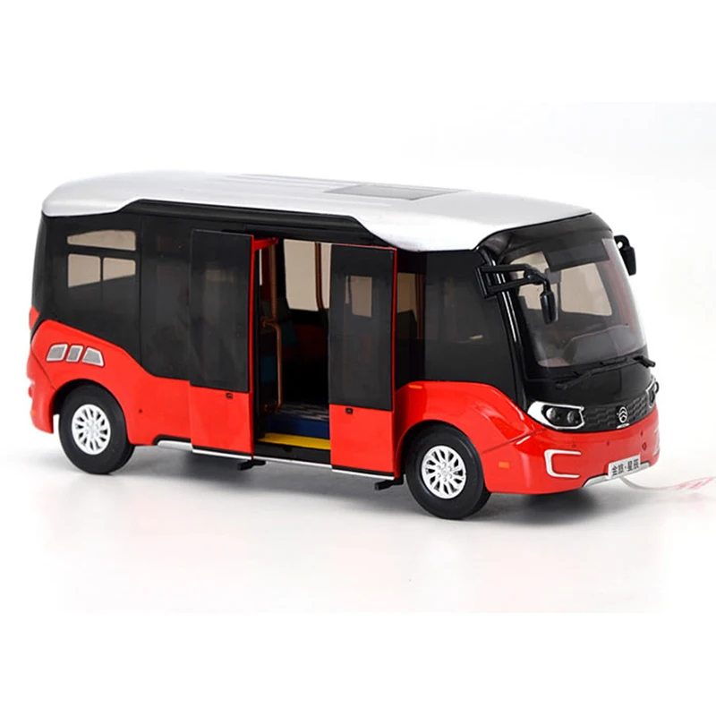 1:32 Scale Diecast Alloy Electric Public Transportation XML6606JEV Bus Toy Car Model Classics Adult Gift Souvenir Static Display