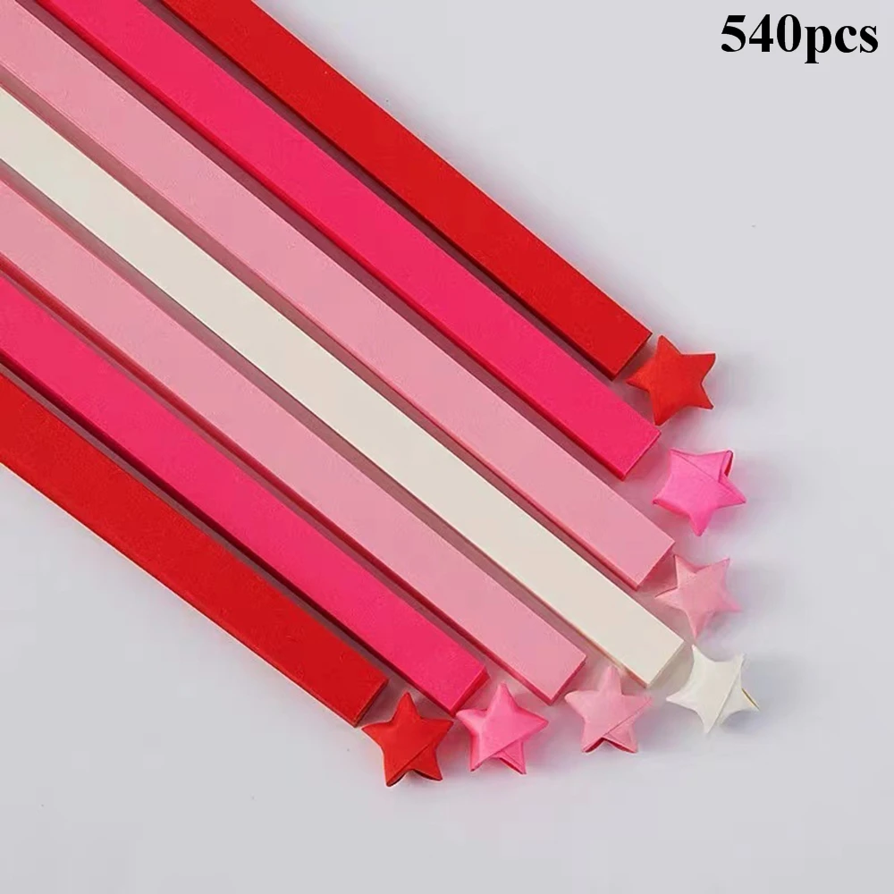 540 Sheets Star Papers Lucky Star Origami Paper Strips DIY Handmade Orgami Paper Craft Paper Lucky Star Folding Paper Supplies