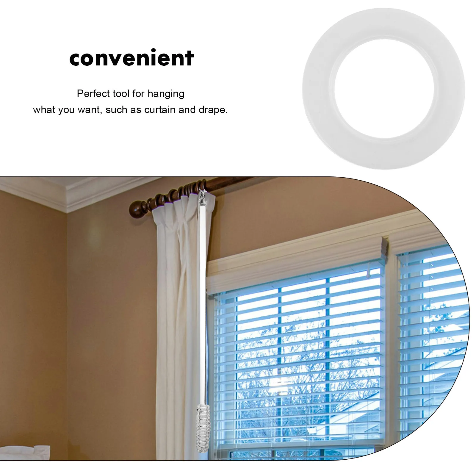 

80Pcs Roman Curtain Rings Plastic Grommet for Window Shower Door Drape Hanging Smooth Slide Home Decor Accessories