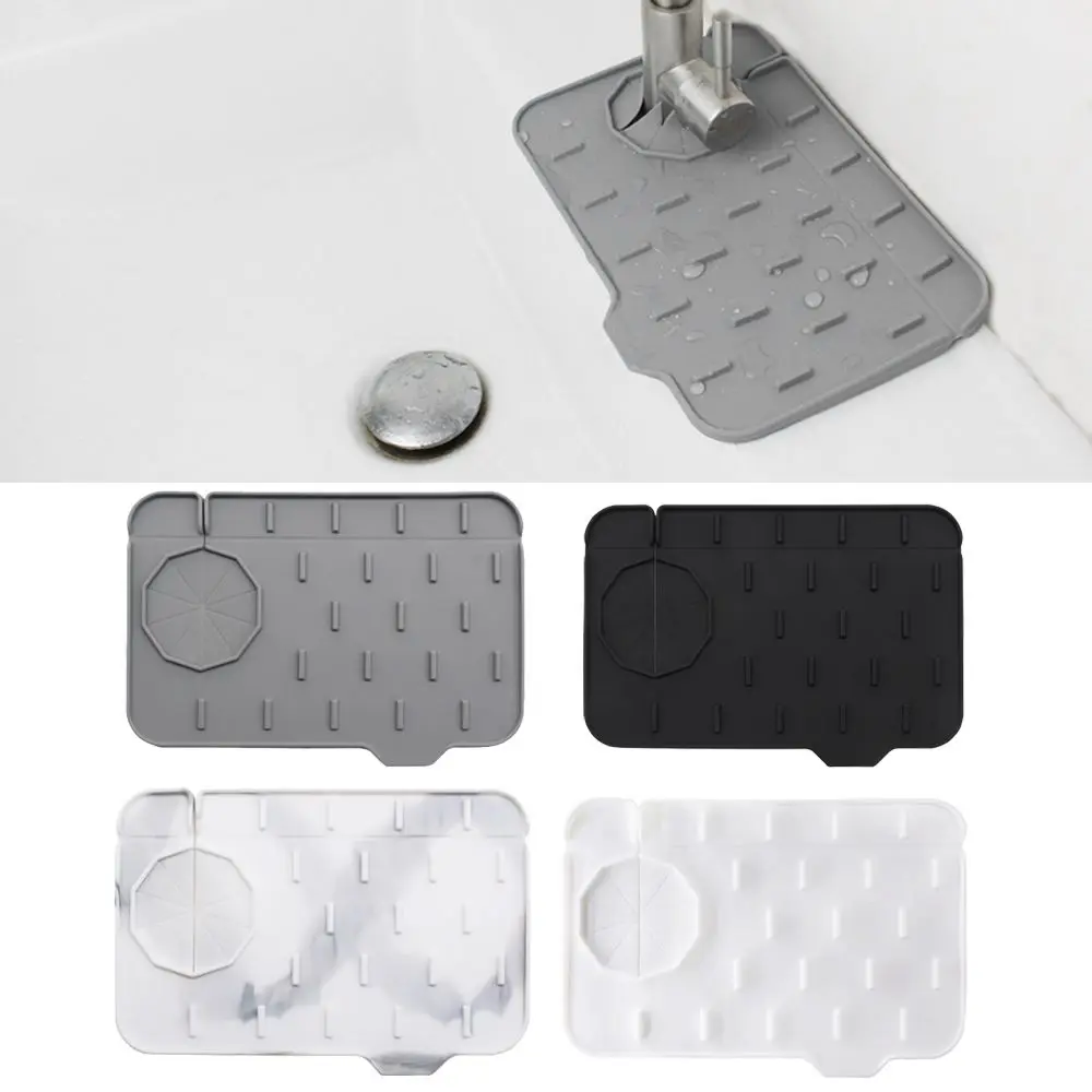 

Water Splash Guard Dish Drying Pads Sink Water Prevent Faucet Absorbent Mat Splash Catcher Silicone Drain Pad Splash-proof