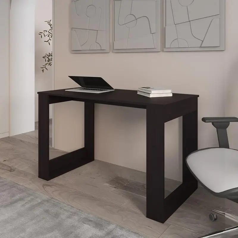 Black Office Computer Desk - Stylish and Functional Workstation