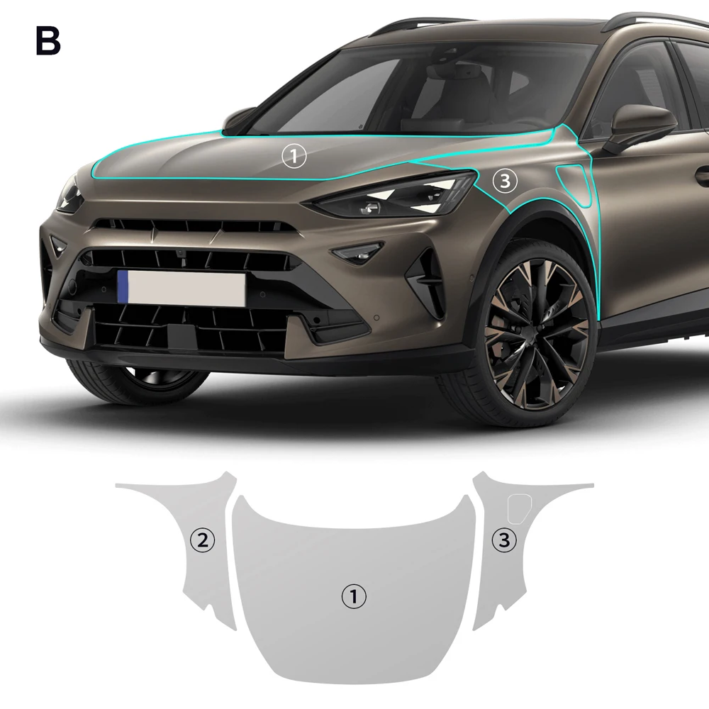 

For Seat Cupra Formentor 2024 2025 TPU Pre-cut Car Scratch-resistant Front Bumper Hood Engine Transparent Protective Film PPF