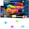 600FT Permanent Outdoor String Lights RGB+IC,IP67 Waterproof Eaves Lights, App & Remote Control, Music Sync, MyDIY Timer, Easy Install for Patio, Roofline, Garden, Deck, Fence Holiday Decor 1