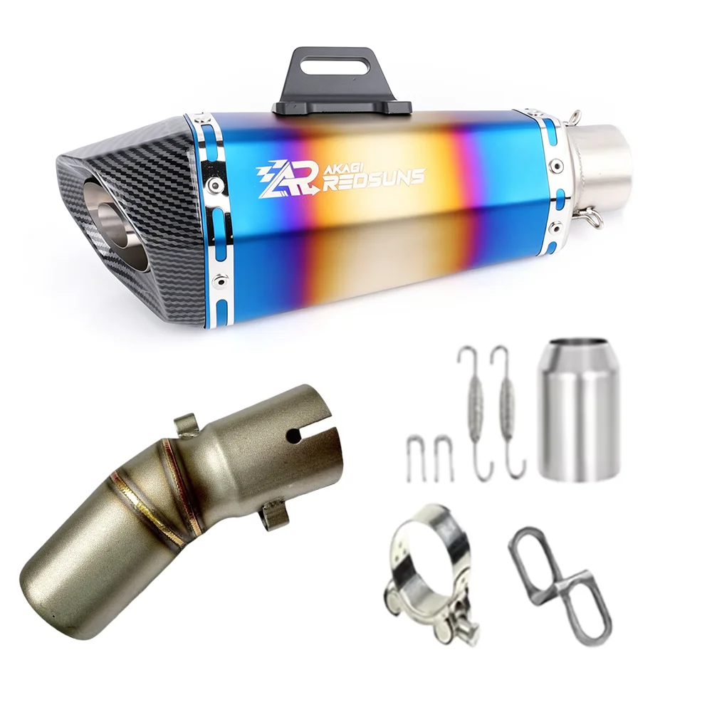 51mm Motorcycle Exhaust Transition Mid Pipe For CFMOTO 450SR NK450, Stainless Steel With Tightening Clamp, Not Fit 2025 Single S