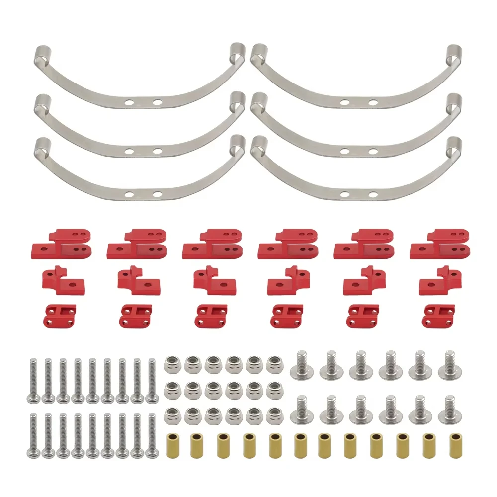 Metal Steel Leaf Spring Suspension Kit for WPL B1 B14 B-14 B16 B24 B-24 C14 C-14 C24 C-24 B16 6x6 4x4 1/16 Military Truck Parts
