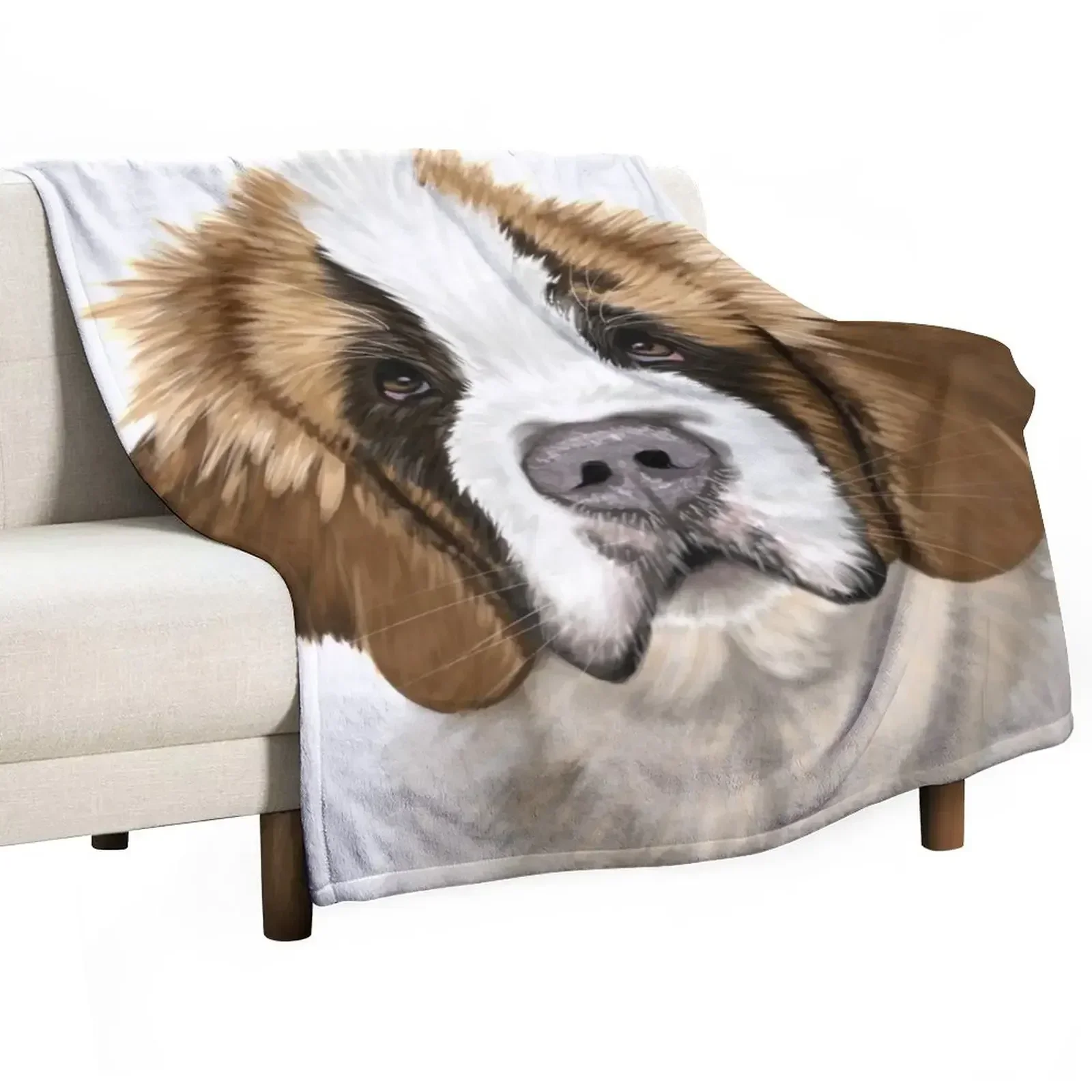 

St Bernard Pupp Throw Blanket Sleeping Bag Luxury St Thermal Blankets