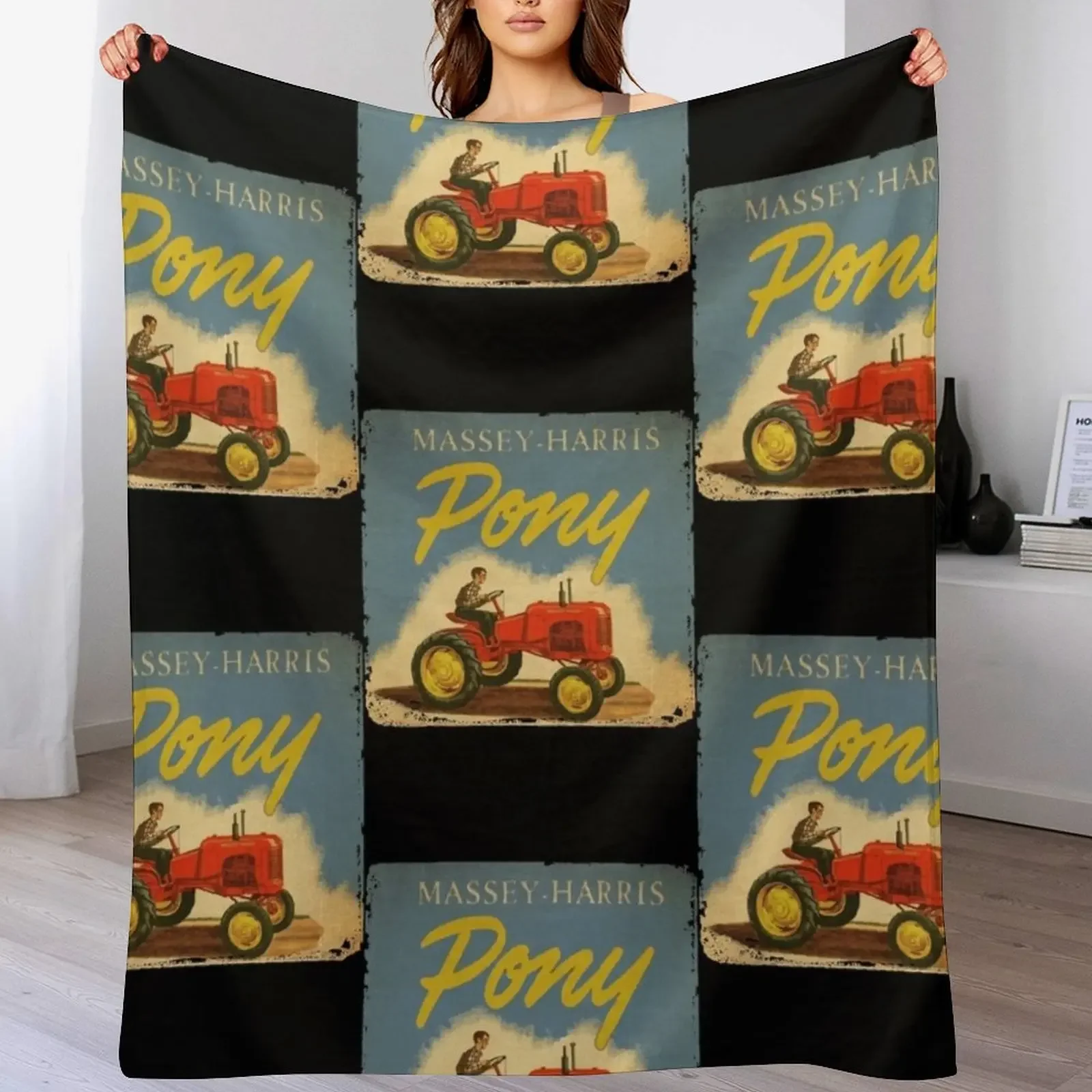 

Massey Harris Pony vintage Tractor Throw Blanket For Decorative Sofa Blankets For Bed Summer Comforter Blankets