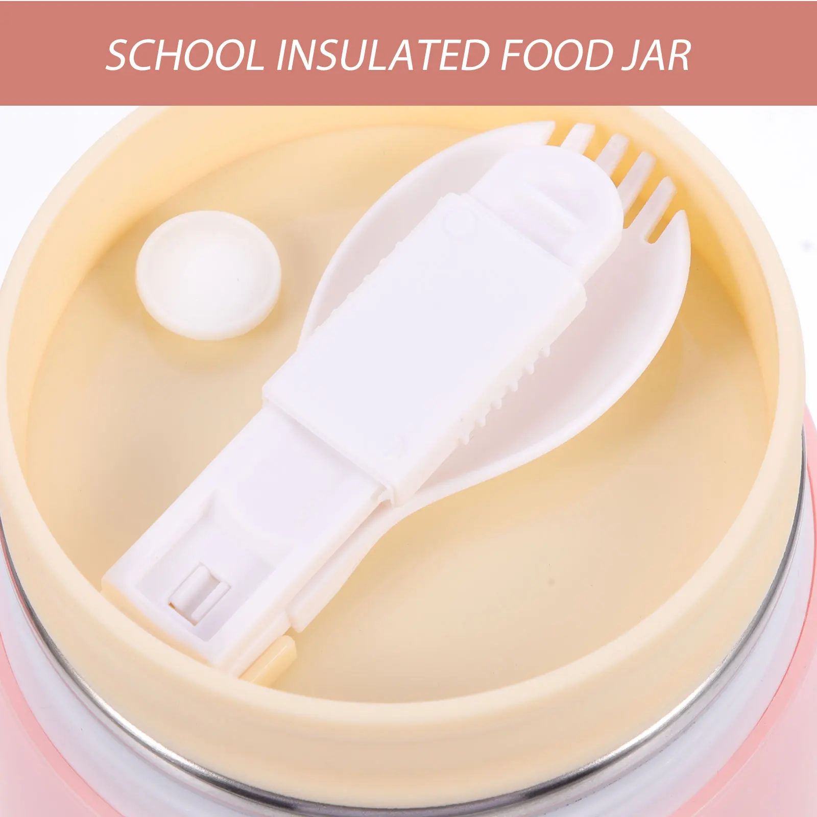 

Portable Cup for Stewing Pot Insulated Soup Flask Heating Pink Food Flasks Travel