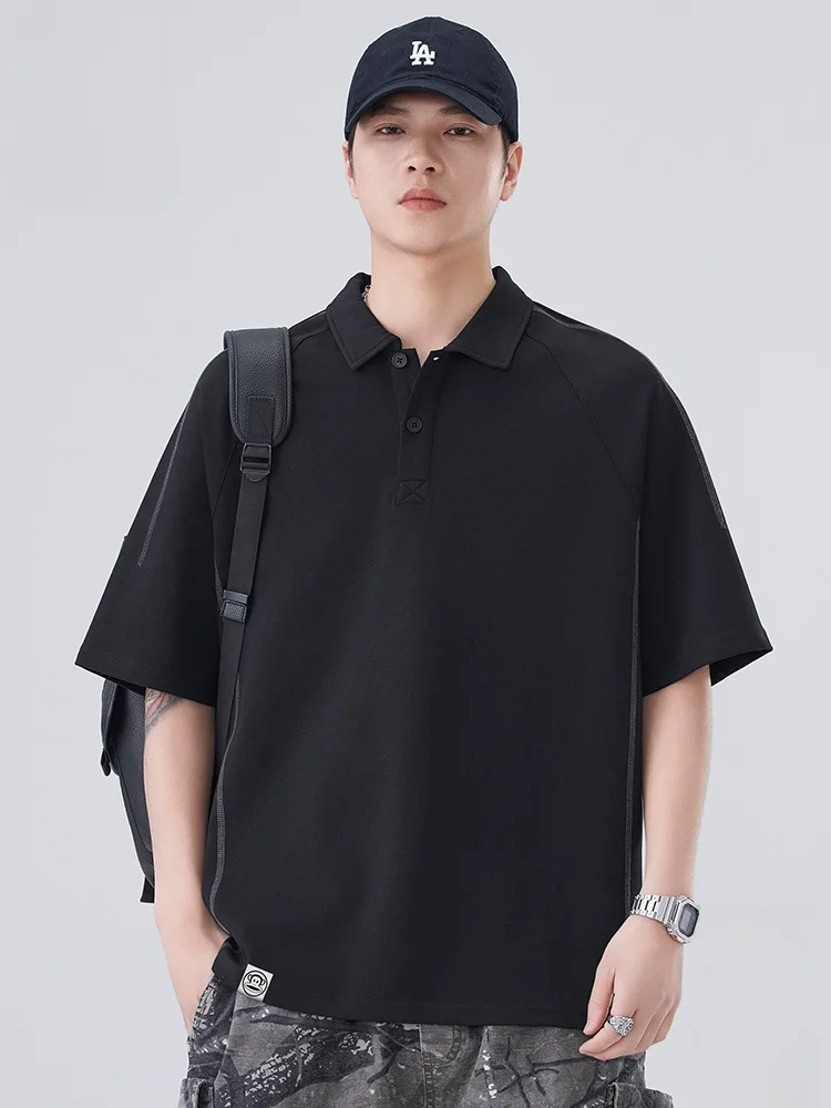 

Мужская летняя модная футболка PaulFrank Monkey Flip Collar с коротким рукавом из смеси хлопка и полиэстера, повседневная одежда