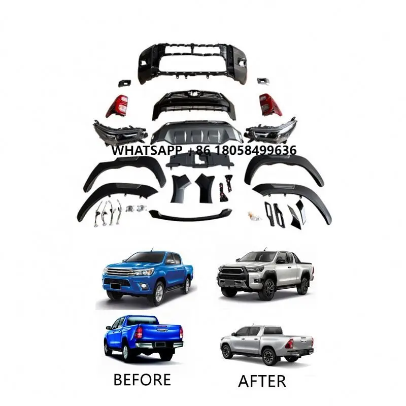 

Для комплекта кузова автомобиля HILUX REVO 2016, внешние аксессуары, обновленная до комплектов кузова ROCCO 2021, автозапчасти