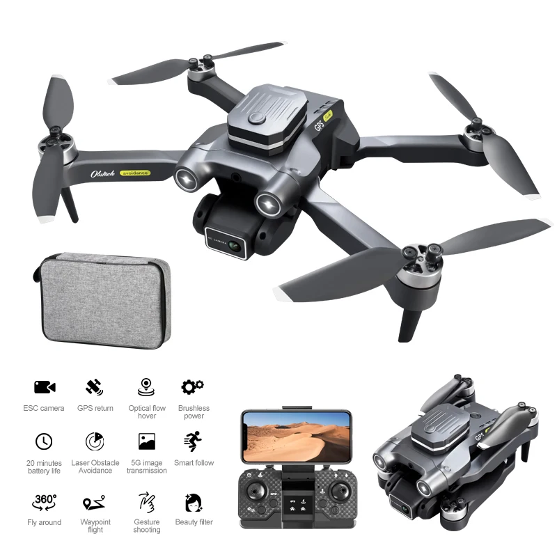 H23 GPS Rc Drone 6K HD Dual Camera Obstacle Avoidance Brushless Motor Professional Photography Helicopter Foldable Quadcopter