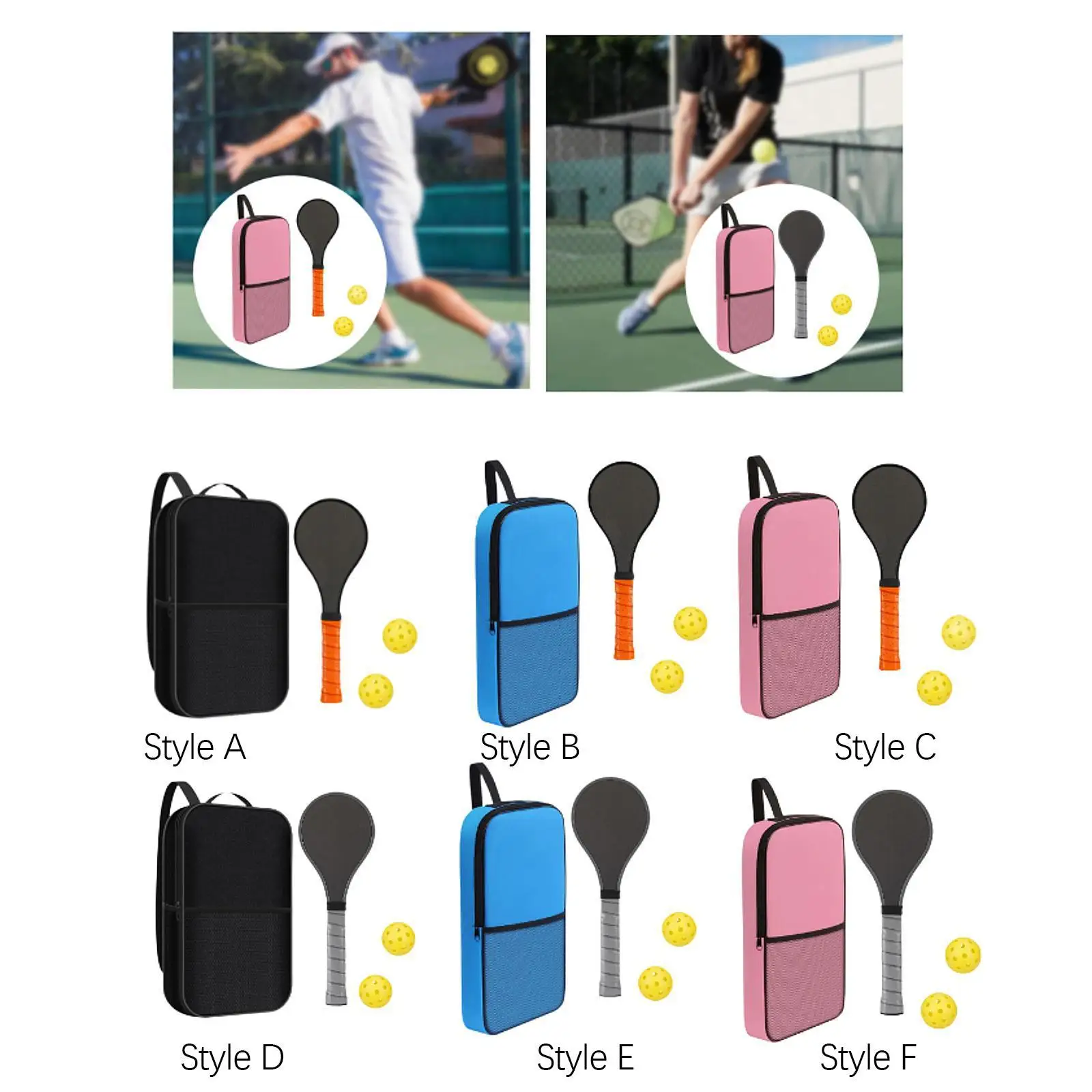

Pickleball Paddle Set with Two Balls And Grip, Includes Carry Case