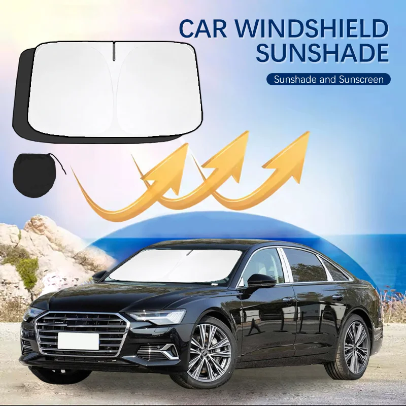 

Car Windshield Sun Shade Covers for Front Window Sunscreen UV Parasol For Audi A6 C5 C6 C7 2004-2025 RS Summer Car Accessories