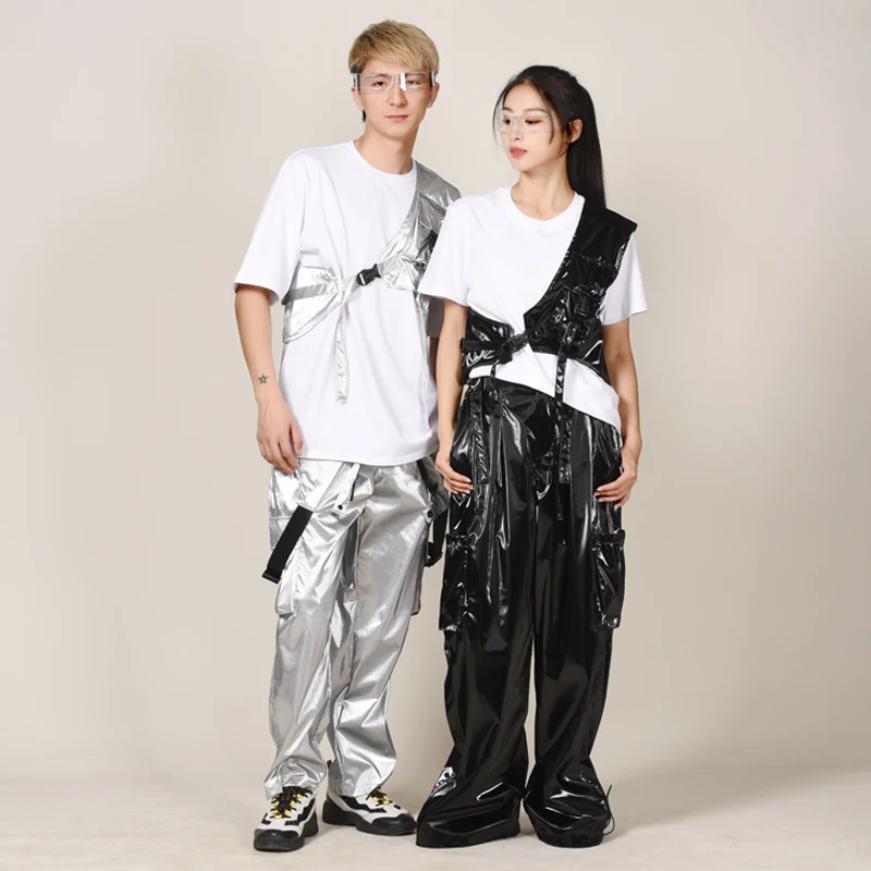 

Women Group Kpop Outfit Laser Jazz Dance Costume Men Hip Hop Clothing Street Dance Suits Bar Dj Ds Stage Gogo Wear XS8557