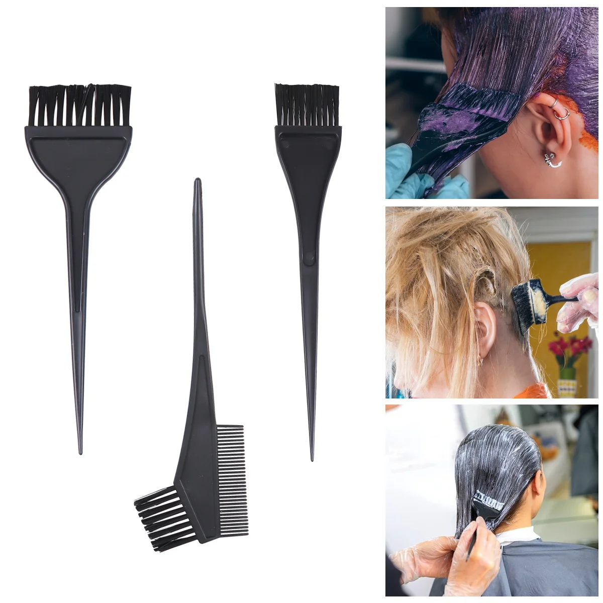 1Set DIY Hair Dye Tools Kit Hairdressing Accessories Bowl Comb Gloves Earmuffs No Mess Hair Coloring Set Salon Home Use - Image 2