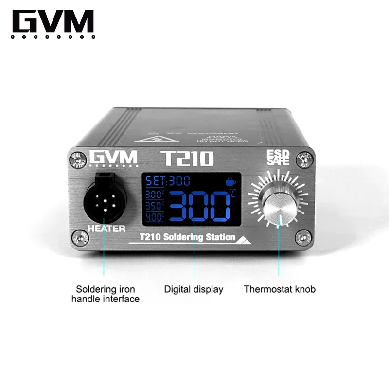 GVM T210 Rapid Warming Automatic Sleep 2S Melting Tin Professional Mobile Phone Repair Constant Temperature Soldering Station