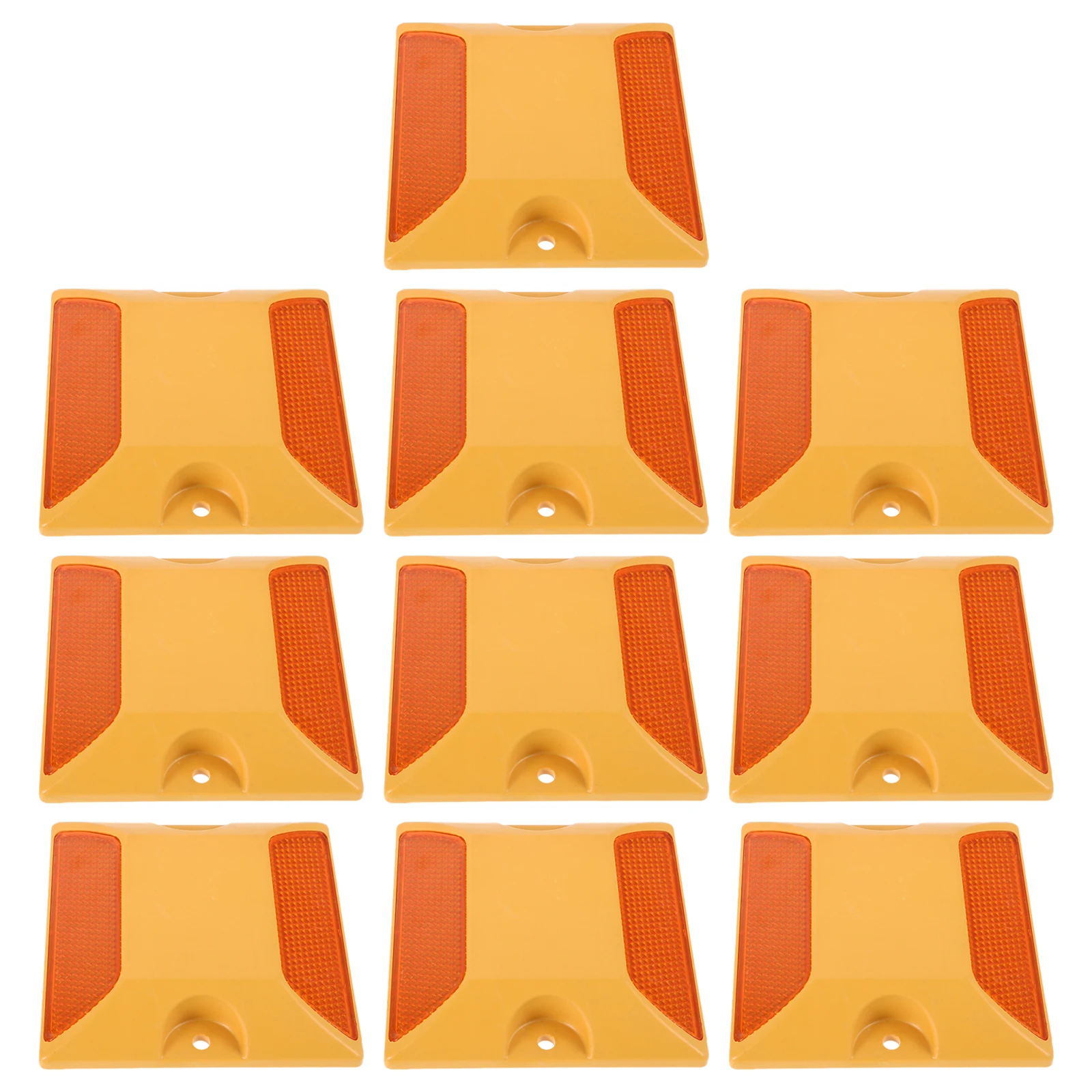 10 Pcs Traffic Reflective Driveway Pavement Roadside Highway Polycarbonate Plastic Dualsided