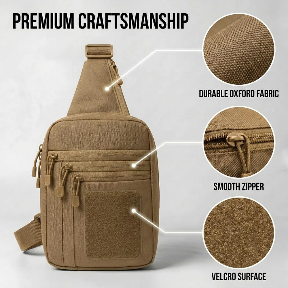 Tas Pistol Taktis, Sarung Pist - Edc Concealed Carry Sling Bag ulasan dan harga