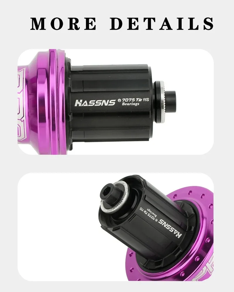 

HASSNS PRO7 MTB Hub 6-Paw 120CLK QR 24/32H 4 Bearings 8-12S Cassette/Freewheel Bike Rear Hub for Road Mountain Bicycle