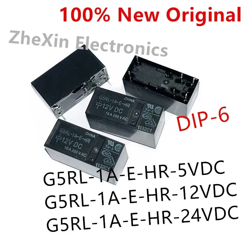 10PCS/Lot   G5RL-1A-E-HR-5VDC 、G5RL-1A-E-HR-12VDC 、G5RL-1A-E-HR-24VDC  DIP-6  New Original Power Relay   G5RL-1A-E-HR