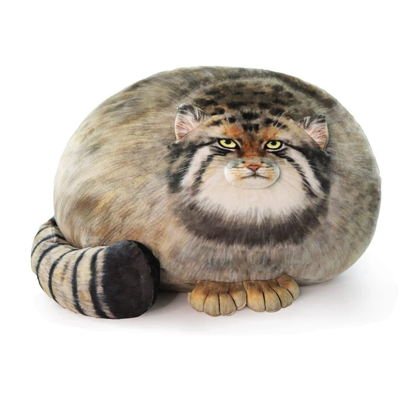 1 PCS Cat Plush Body Pillow Pallas Cat Plush Pillow Cute Steppe Cat Stuffed Animals Soft Plushies