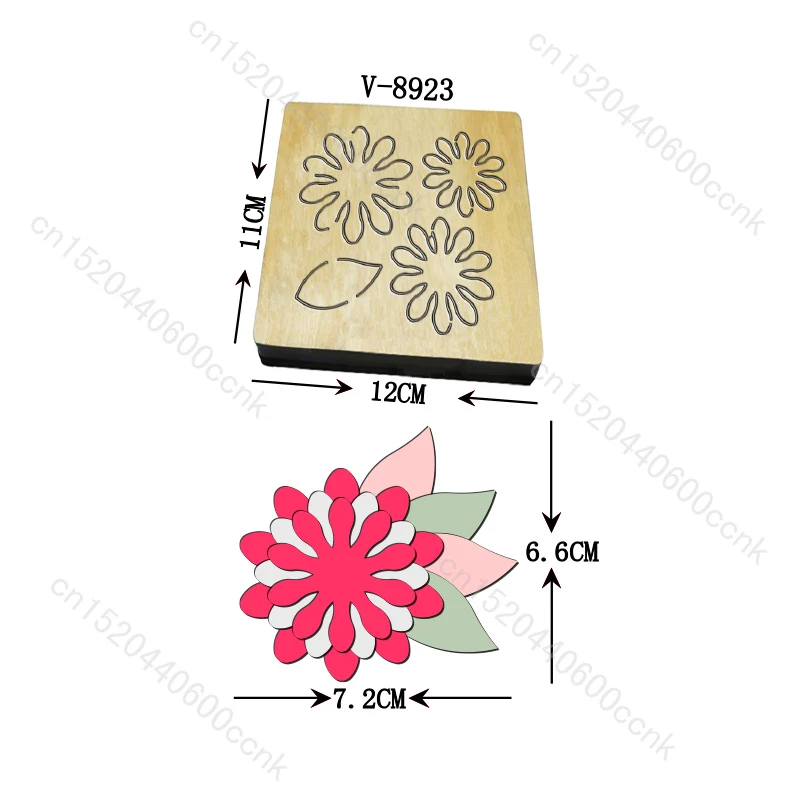 

Деревянные штампы с цветочными листьями, вырубные штампы, скрапбукинг, несколько размеров, V-8923, новые