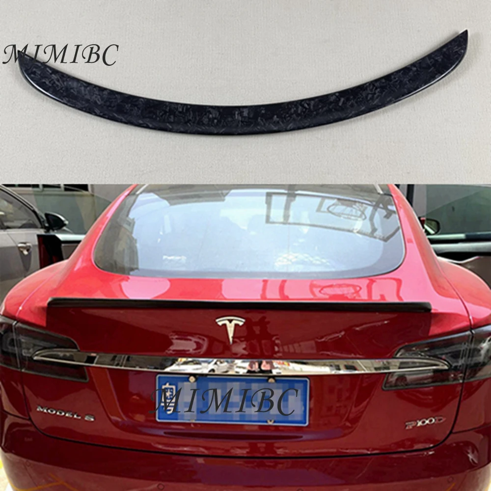 FOR Tesla Model S Carbon fiber Rear Spoiler Trunk wing 2014 2015 2016 2017 2018 2019 2020 2021 2022 FRP Matt carbon