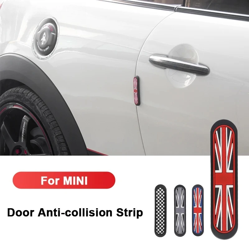 For MINI Cooper Car Door Anti-Collision Emblem Rearview Mirror Sticker R55 R56 R60 R50 R53 F55 F56 F60 R57 Styling Accessories