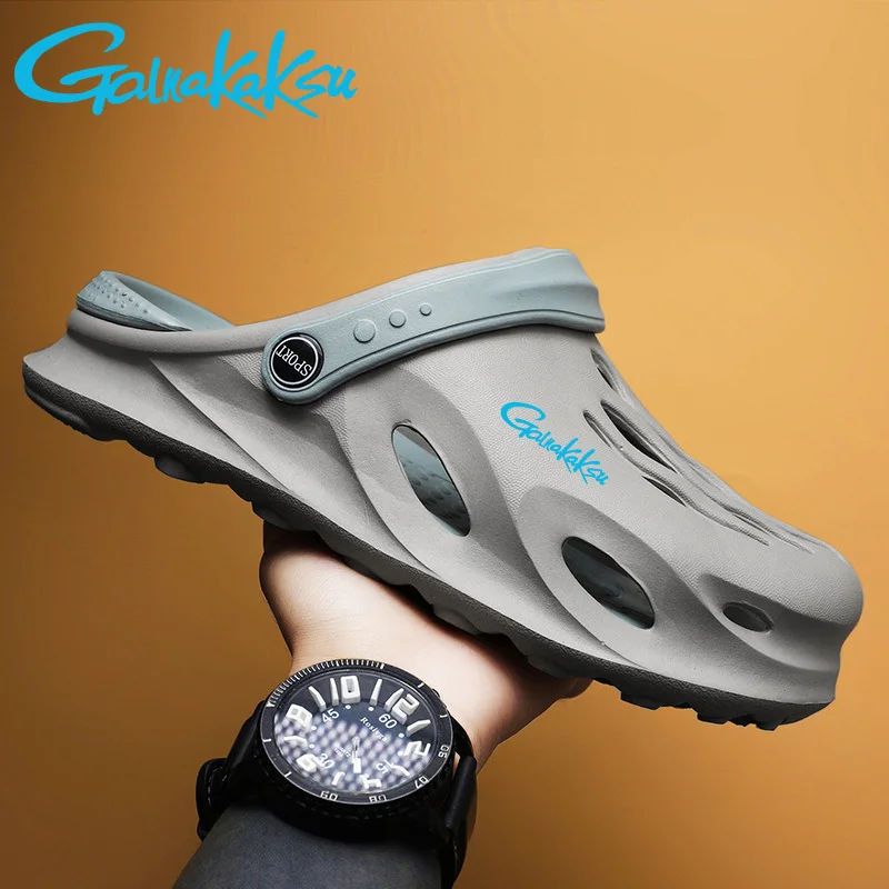 Zapatos de pesca de cueva para hombre, zapatillas deportivas antideslizantes de fondo grueso, ropa exterior informal de playa, fondo suave, paquete