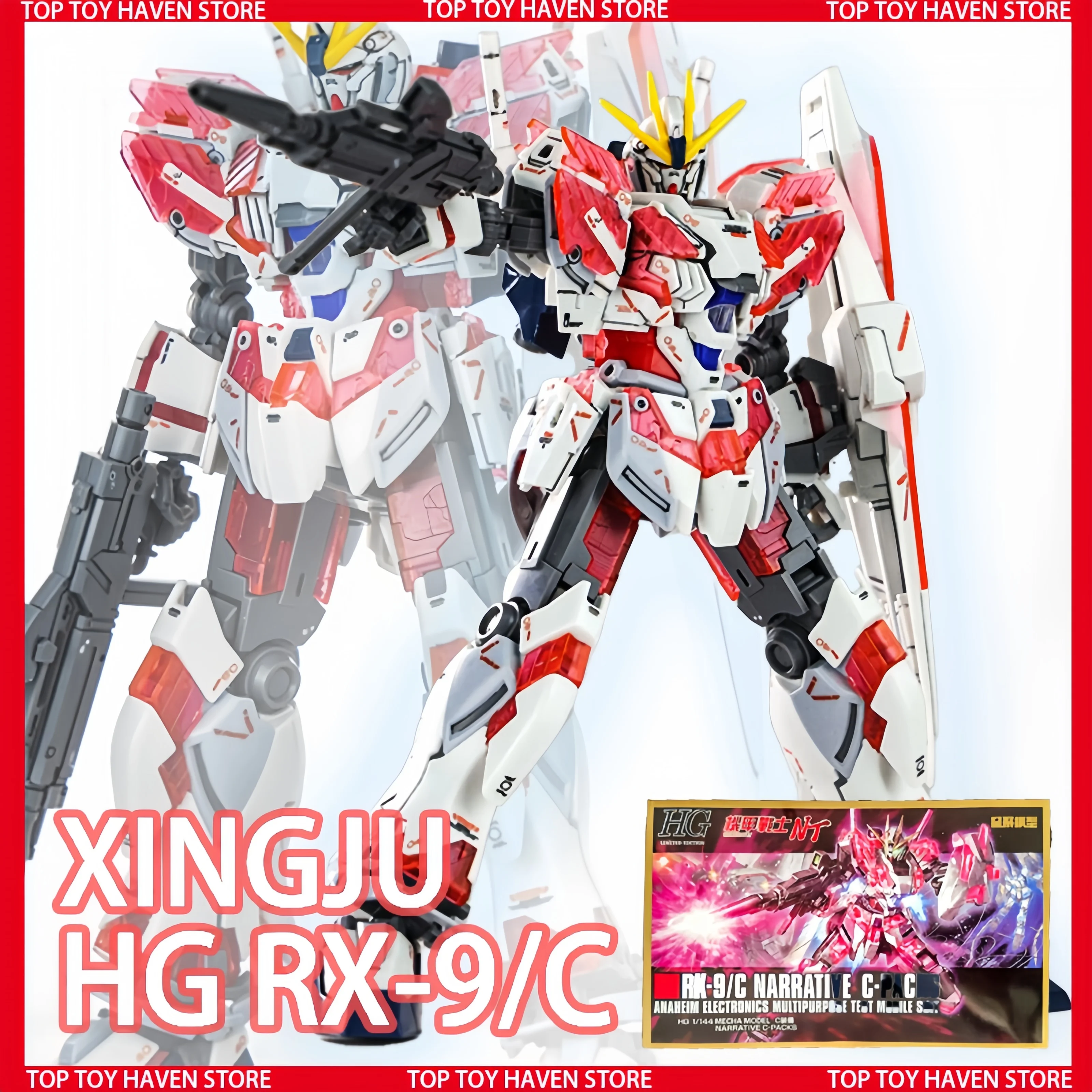 

Hot Xingju Model 1/144 Hg Rx-9/C Narrative C-Packs Assembly Model Kit Action Figures Plastic Models For Hobbyists Gift