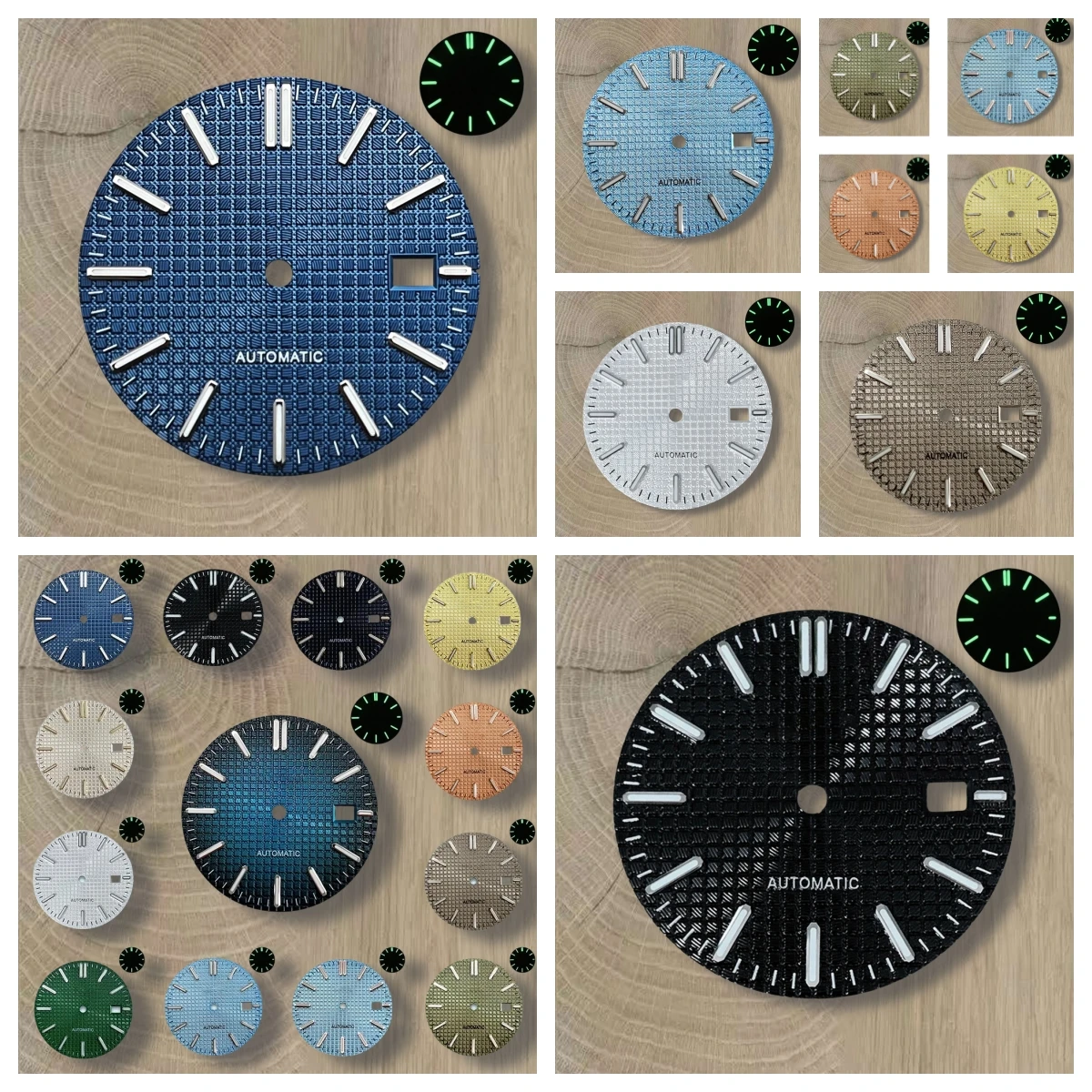 

31.8mm S Logo Oak Dial Fit NH35 Automatic Movement Green Luminous High-Quality Watch Modification Accessories