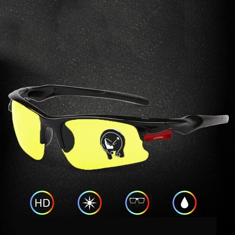 1/2pcs Car Motorcycle Driving Sunglasses Night Anti-glare Safety Driving Goggles Unisex Outdoor Sports Glasses Auto Accessories